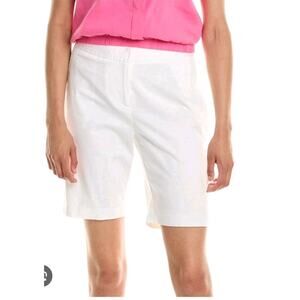 J. McLaughlin Women’s Size 10 White Celia Midi Shorts Cotton Twill EUC